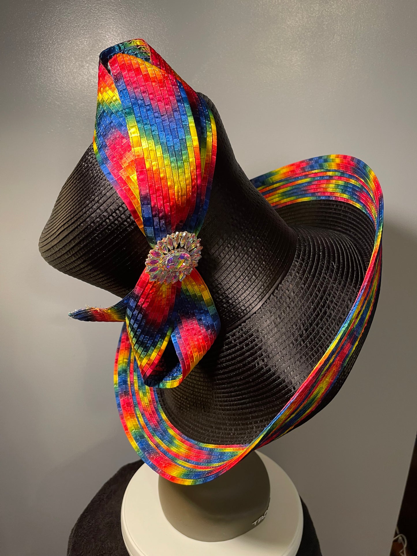 Rainbow Hat with Bow