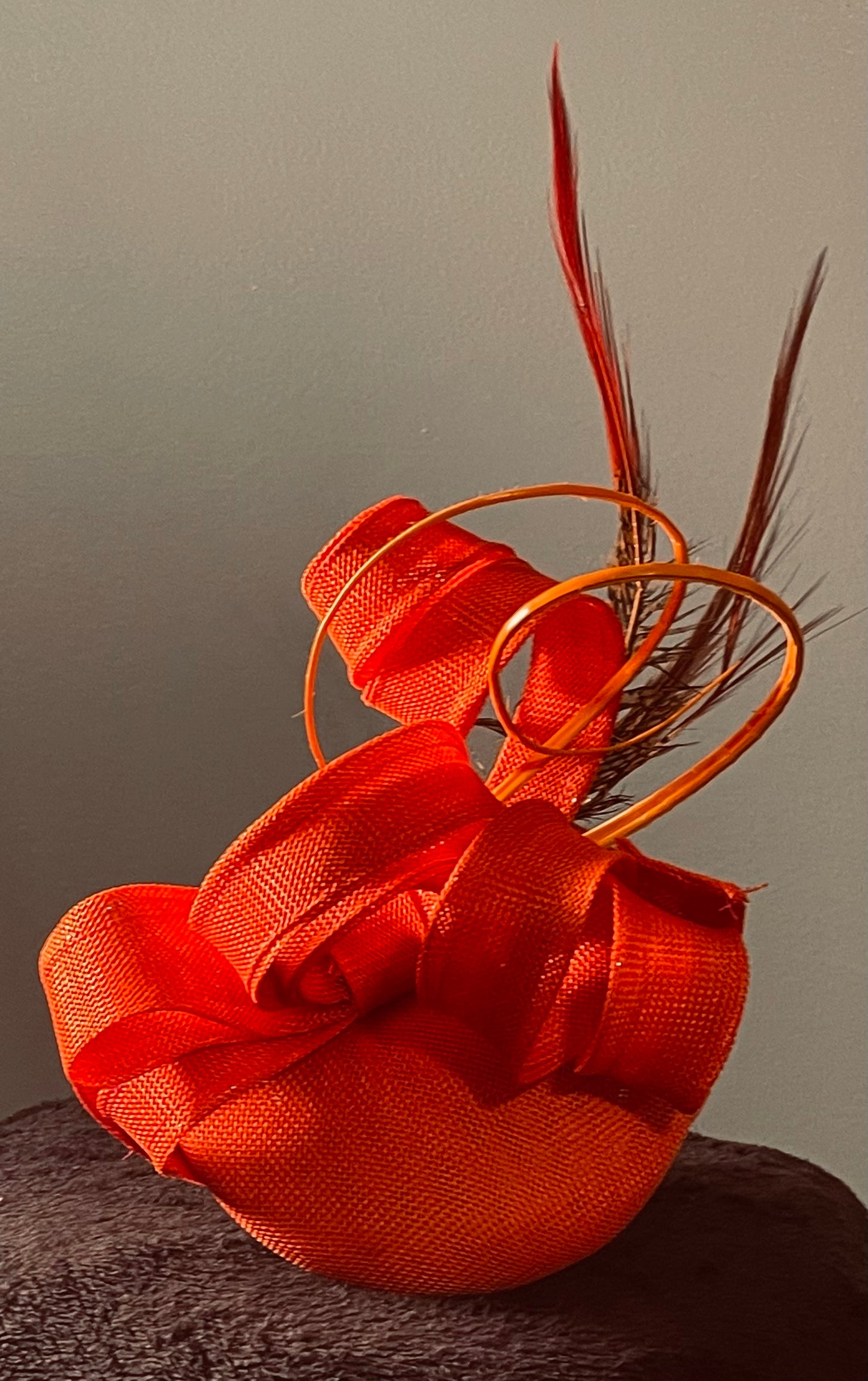 Orange Fascinator