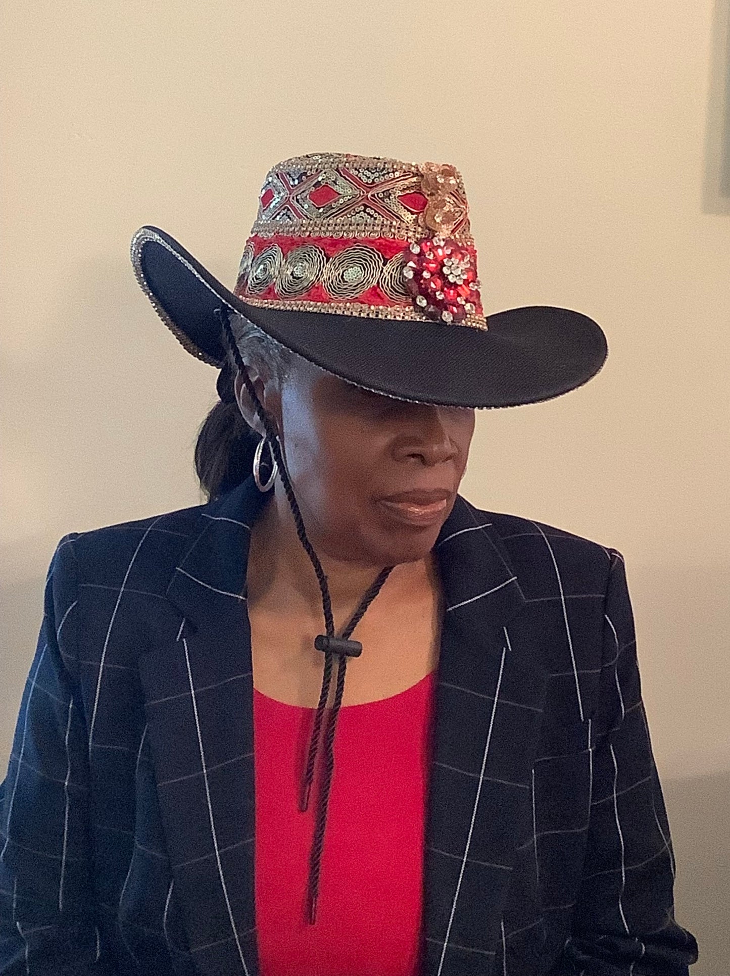 Red & Gold Cowboy Hat