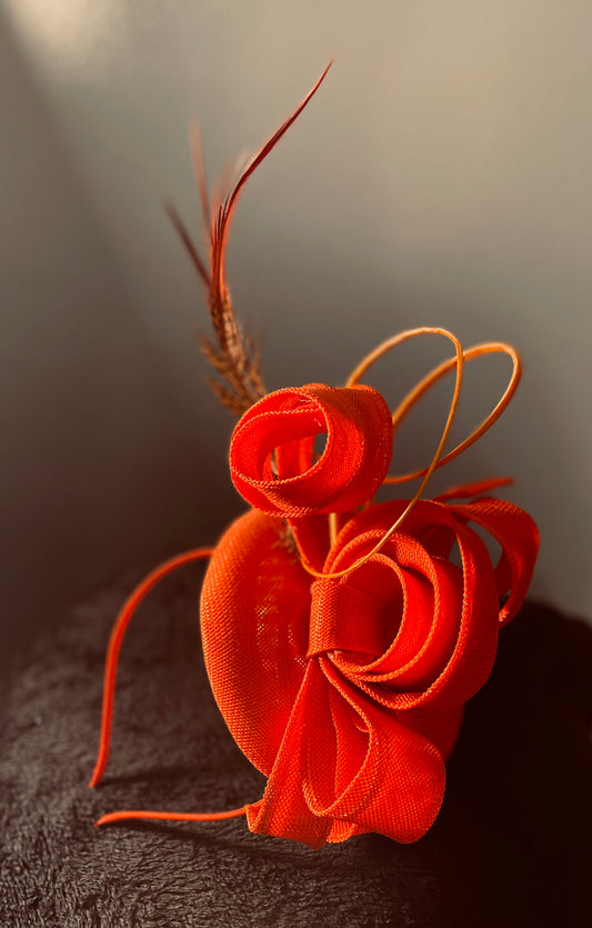 Orange Fascinator