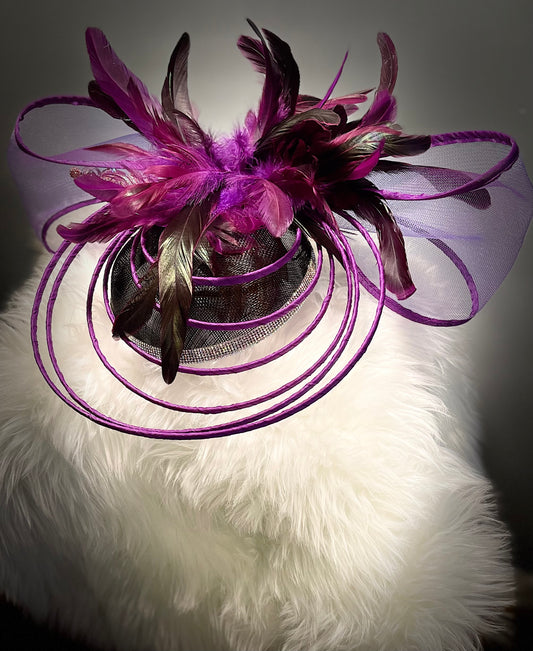 Purple Fascinator